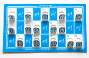 Carton de bingo troquelado